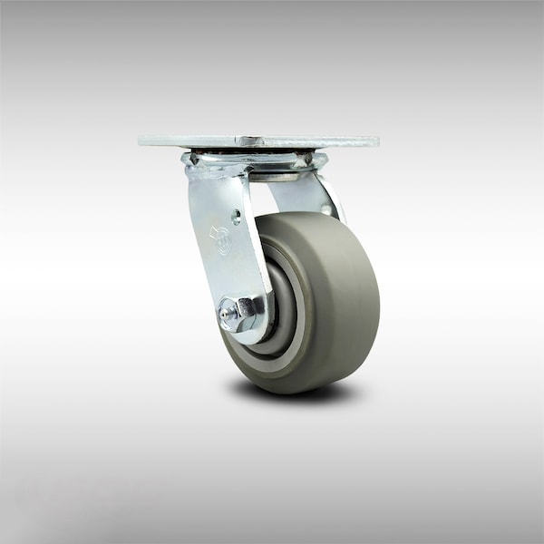 4 Inch SS Thermoplastic Rubber Wheel Swivel Caster with Ball Bearing SCC